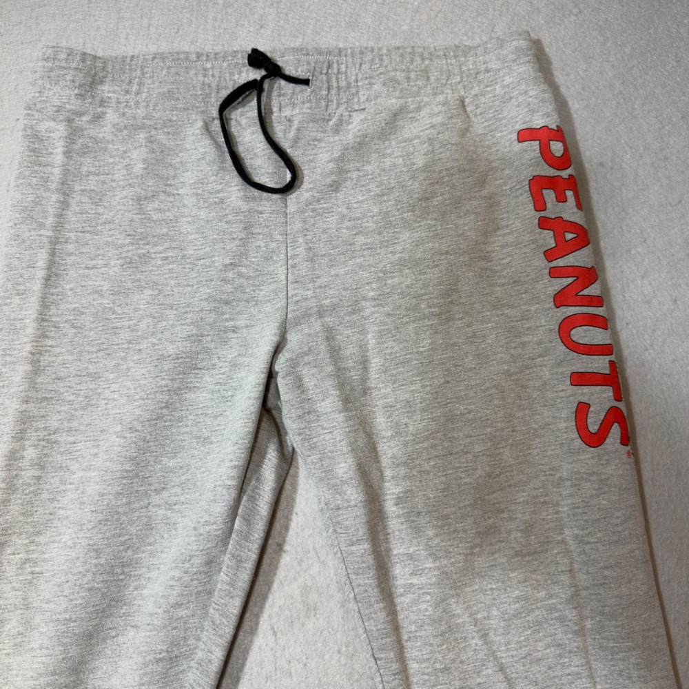 Peanuts‎ Snoopy Charlie Brown Graphic Joggers Heather Gray Mens Large Snoopy